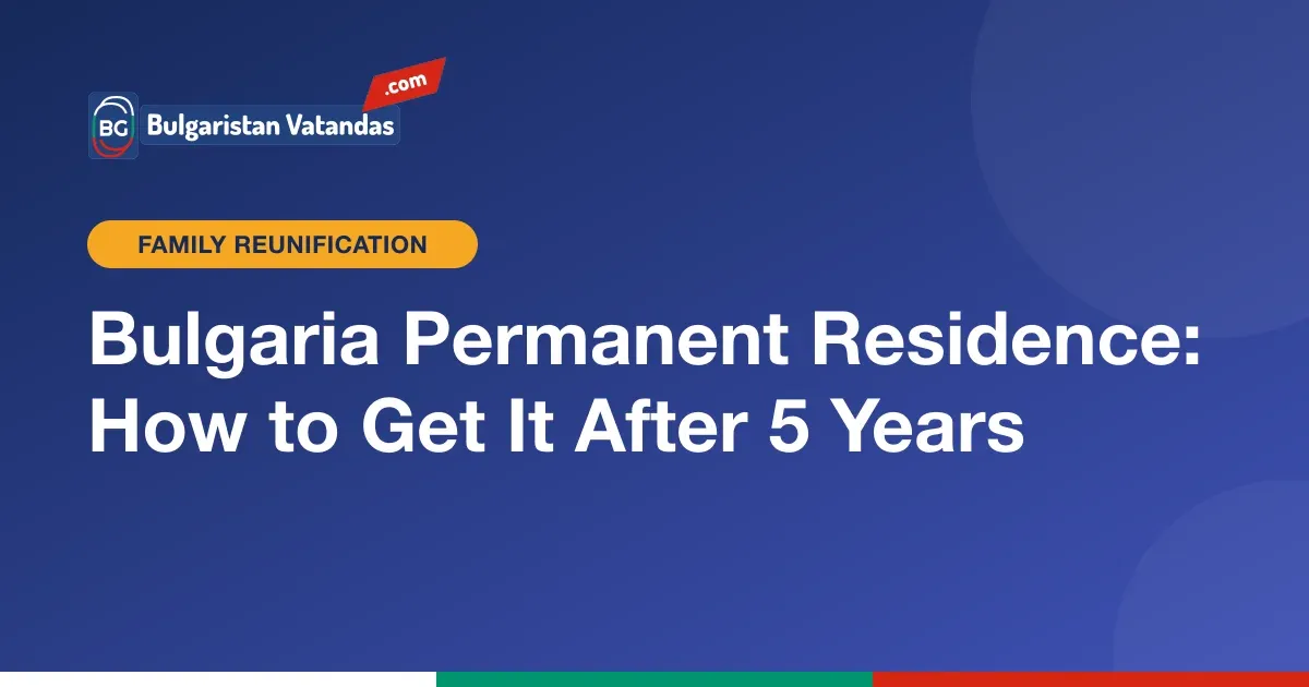Bulgaria permanent residence document for family members