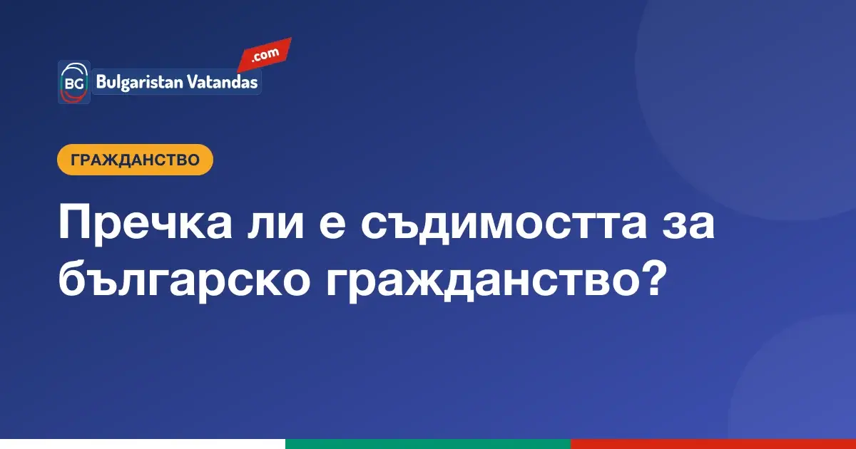 Съдимост и заявление за българско гражданство